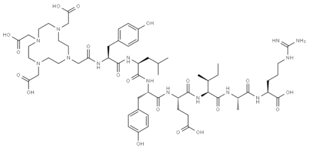 DOTA-Tyr-Leu-Tyr-Glu-Ile-Ala-Arg-OH	 