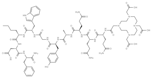 DOTA-(D-Gln)3-Ala-Tyr-Gly-Trp-Nle-Asp-Phe-NH2 DOTA-(D-Gln)3-Ala-Tyr-Gly-Trp-Nle-Asp-Phe-NH2
